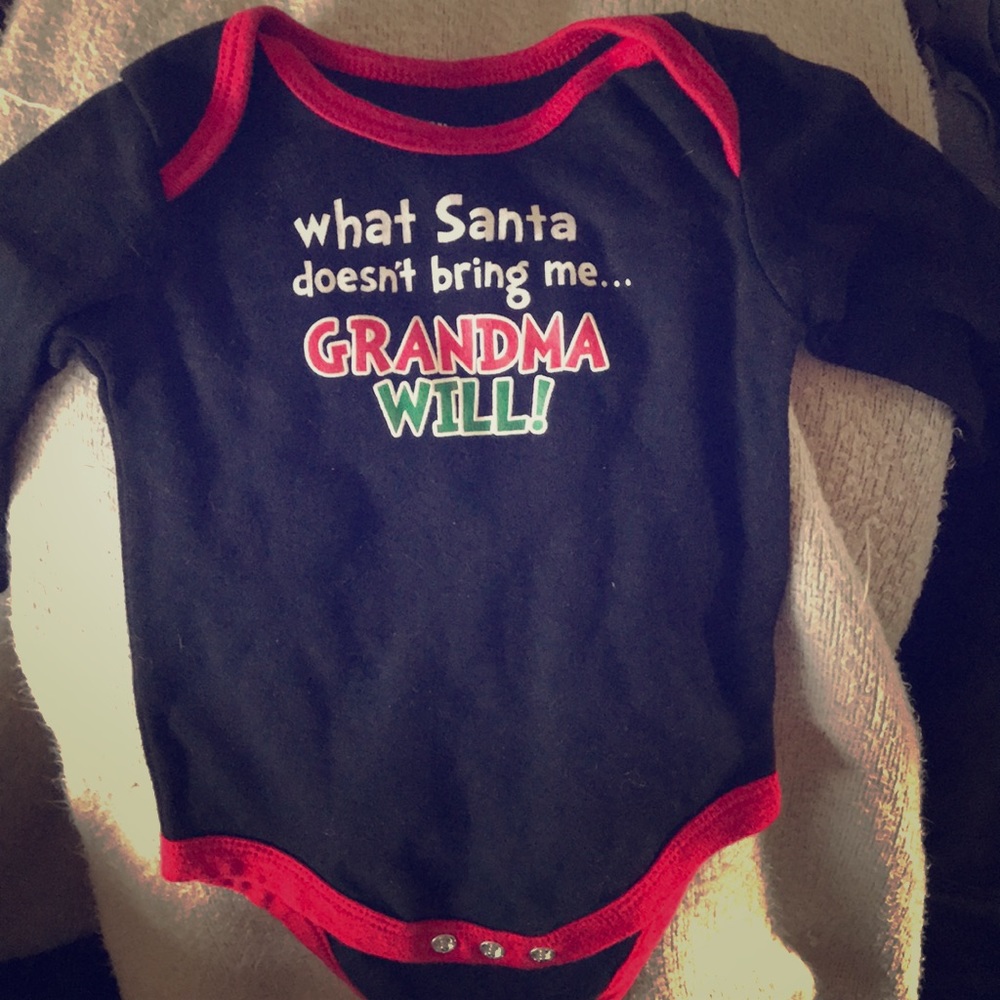 Santa vs grandma onesie